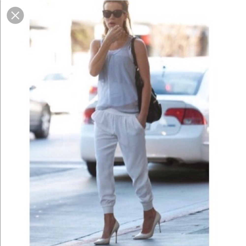 Joie Mariner elastic waist white Jogger Pants women’s size L